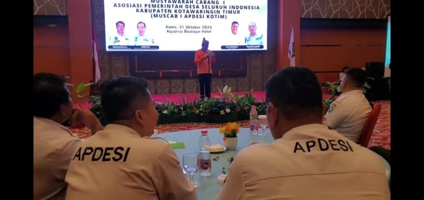 Asosiasi pemerintah desa seluruh indonesia (apdesi) Kotim menggelar musyawarah cabang (muscab) untuk yang pertama kalinya