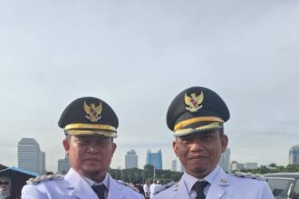 KOMPAK : Bupati Katingan, Saiful dan Wakil Bupati Katingn, Firdaus terlihat kompak. (foto:ist)