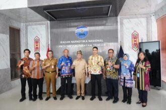 Gubernur Kalteng H Agustiar Sabran sambangi Badan Narkotika Nasional Provinsi (BNNP) Kalteng, Selasa (11/3/2025).