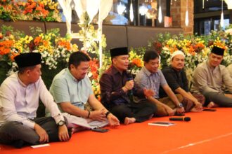 Gubernur Kalteng H Agustiar Sabran hadiri buka puasa bersama dengan PT Bersama Grup, di J`s Kitchen and Lounge, Sabtu (15/3/2025). 