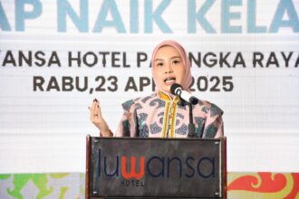 Hadiri Halal Bihalal dan Pelatihan IKM Berkah, Ketua Dekranasda Kalteng Dorong IKM Maju dan Naik Kelas