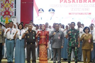 SELEKSI : Ketua Tim Penggerak dan Pemberdayaan Kesejahteraan Keluarga (TP-PKK) Provinsi Kalimantan Tengah (Kalteng), Aisyah Thisia Agustiar Sabran membuka kegiatan Seleksi Calon Pasukan Pengibar Bendera Pusaka (PASKIBRAKA) Kalimantan Tengah Tahun 2025, bertempat di Aula Jayang Tingang Senin (05/05/2025). (foto:ist)