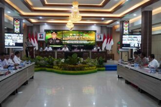 Gubernur Kalimantan Tengah, H. Agustiar Sabran hadiri Rapat Evaluasi Program Ketahanan Pangan (Swasembada Jagung) Provinsi Kalimantan Tengah (Kalteng), di Aula Arya Dharma Polda Kalteng, Rabu (14/05/2025).