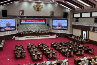 Suasana rapat paripurna di Gebung DPRD Provinsi Kalteng (Foto : Pri)