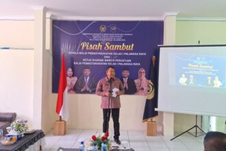 PISAH SAMBUT : Kepala Kantor Wilayah Direktorat Jenderal Pemasyarakatan Kalimantan Tengah, I Putu Murdiana, menghadiri acara pisah sambut Kepala Balai Pemasyarakatan (Bapas) Kelas I Palangka Raya, di Aula Bapas Palangka Raya, Jumat (9/5/2025). (ist)