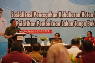 Sosialisasi Pencegahan Karhutla sekaligus Pelatihan PLTB di Aula Alltrue Hotel Palangka Raya (Foto : Ist)