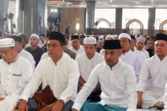 Suasana Salat Iduladha 1446 Hijriah di Masjid Kubah Kecubung Darurrahman Palangka Raya (Foto : Ist)