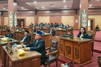 Suasana rapat paripurna di DPRD Kota Palangka Raya (Foto : Ist)
