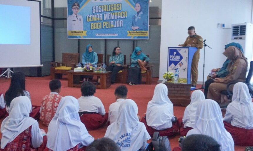 Sosialisasi gemar membaca di Aula Dispursip Kota Palangka Raya (Foto : Ist)