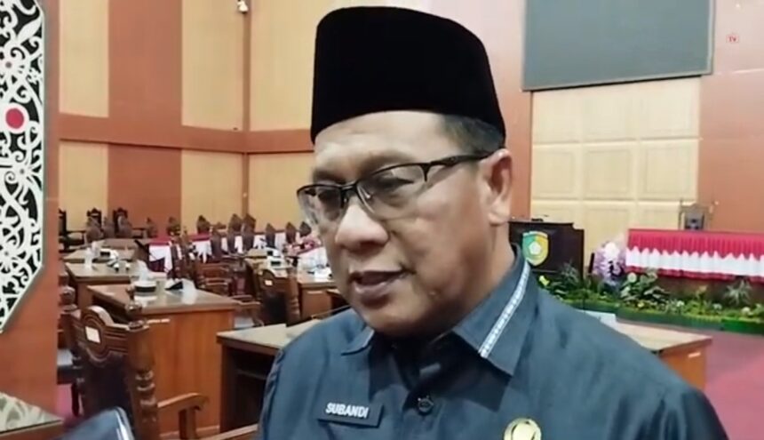 Ketua DPRD Kota Palangka Raya, Subandi (Foto : Ist)