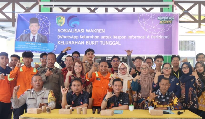 Foto bersama setelah kegiatan sosialisasi Wakren di Aula Basara, Kelurahan Bukit Tunggal, Kota Palangka Raya (Foto : Ist)
