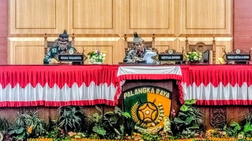 Rapat Paripurna ke-5 Masa Persidangan Tahun Sidang 2025/2026 di DPRD Kota Palangka Raya (Foto : Dri)