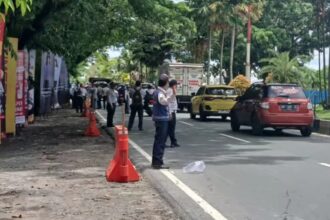 Suasana lalu lintas di kawasan Duta Mall Palangka Raya (Foto : Ist)