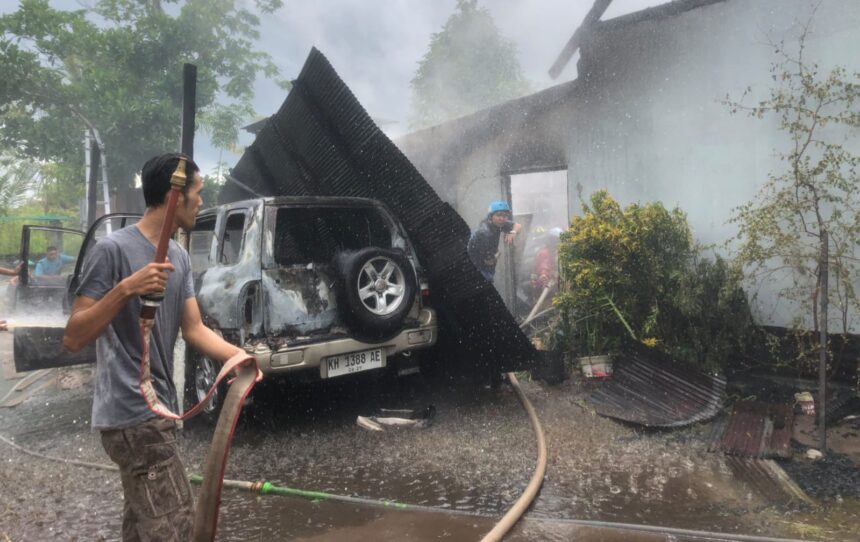 Peristiwa kebakaran di Jalan Keranggan II, Kelurahan Panarung, Kota Palangka Raya (Foto : Ist)