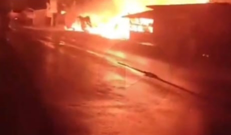 Peristiwa kebakaran yang terjadi di Kelurahan Kameloh Baru, Kecamatan Sabangau, Kota Palangka Raya (Foto : Ist)