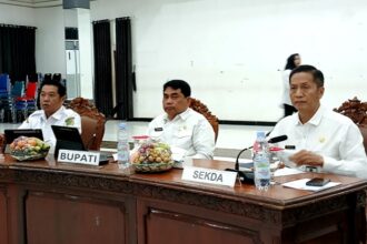 Rapat Koordinasi Camat se–Kabupaten Barito Utara Tahun 2025 di Balai Antang Muara Teweh (Foto : Ist)