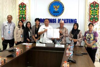 Pemkab Barito Utara melalui Badan KesbangPol melaksanakan MoU dengan BNN RI Perwakilan Kalteng (Foto : Ist)