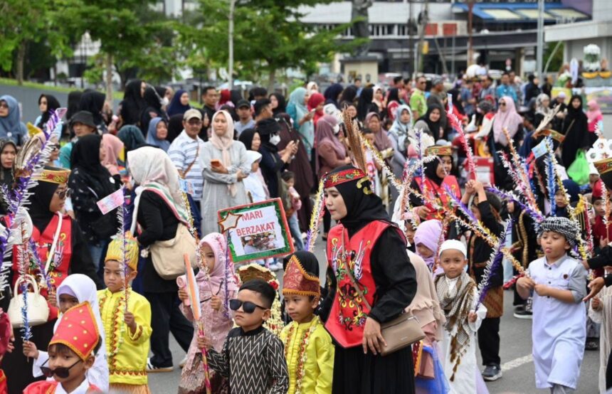 Pawai Tarhib menyambut bulan suci Ramadan 1447 Hijriah di Kota Palangka Raya (Foto : Ist)